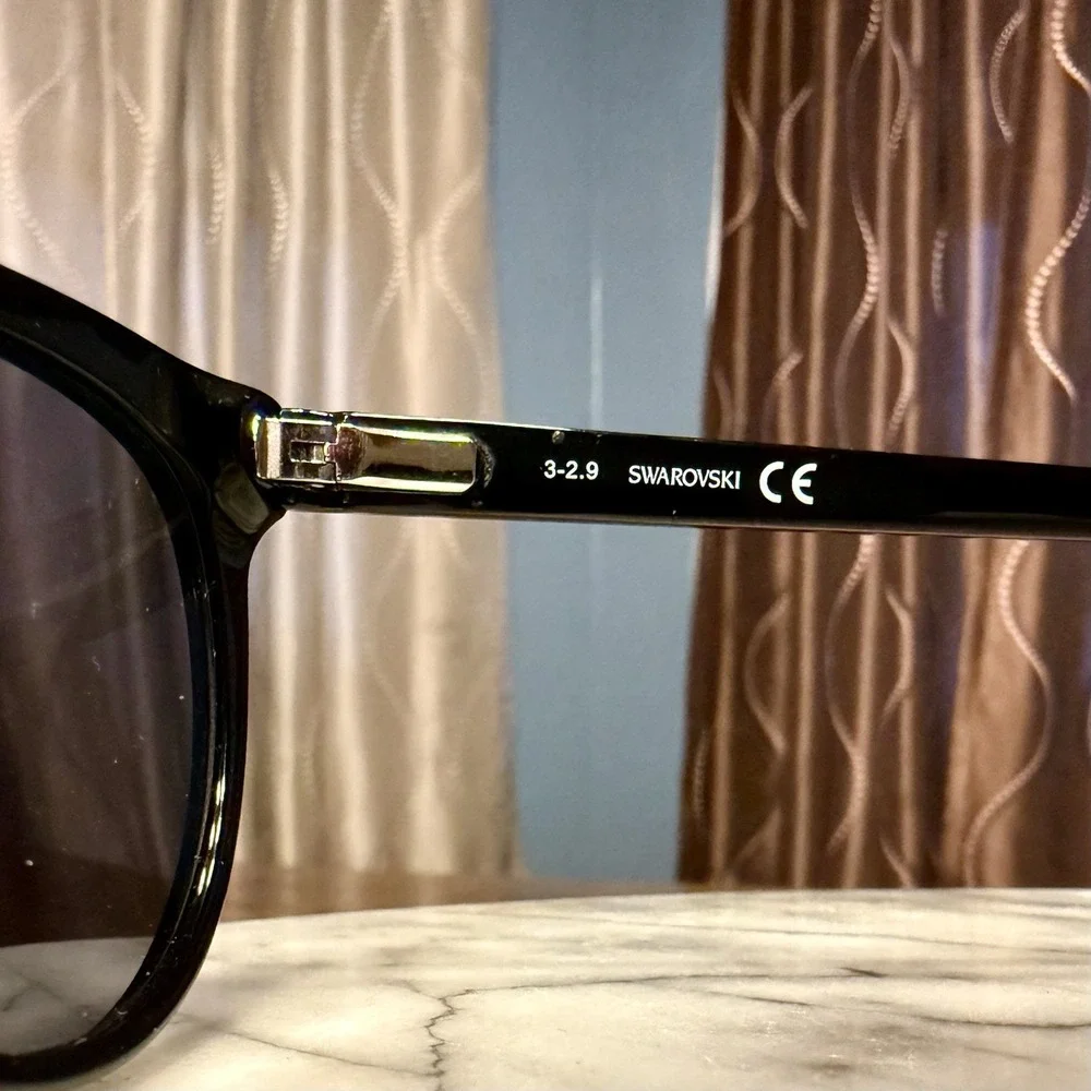 Swarovski Gloss Black Crystal Cat Eye Eyeglass FRAME w/Case - SK5174-3 54-16-140
